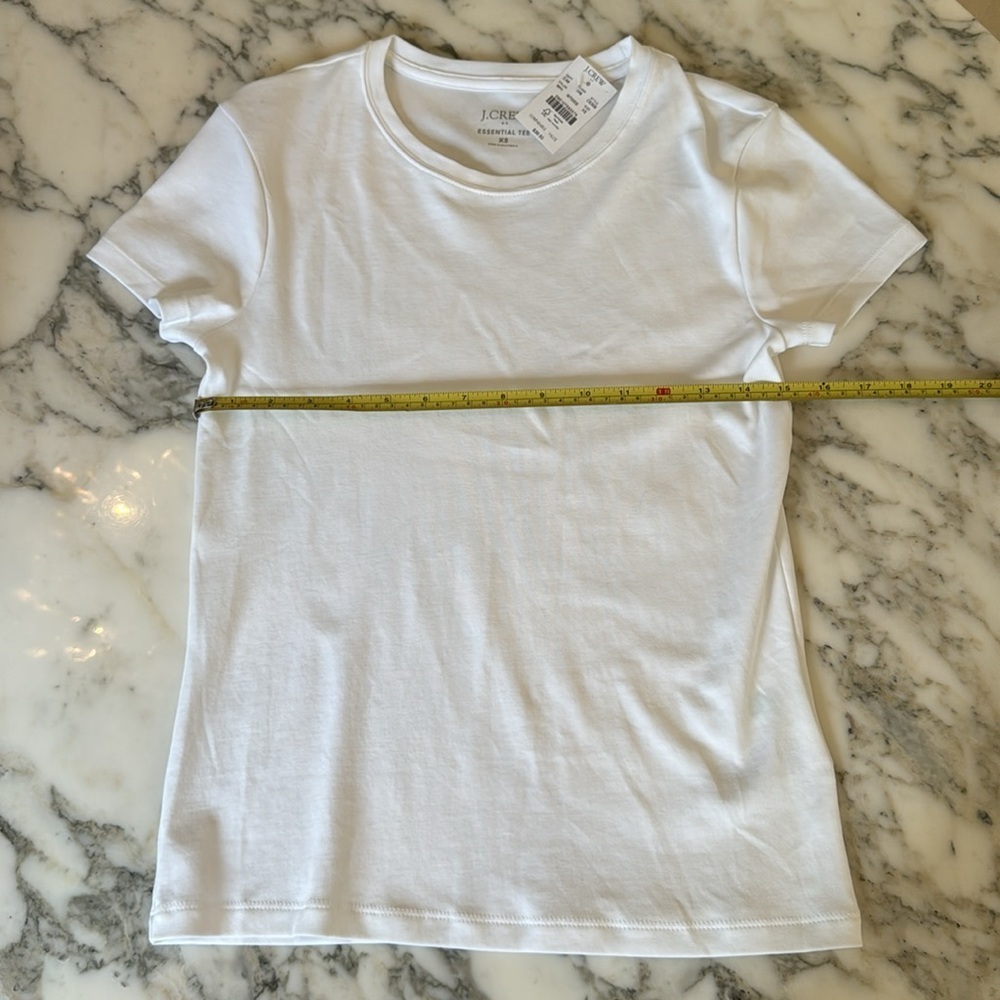 J.Crew Girlfriend essential tee White Sz L and XS - Picture 9 of 10
